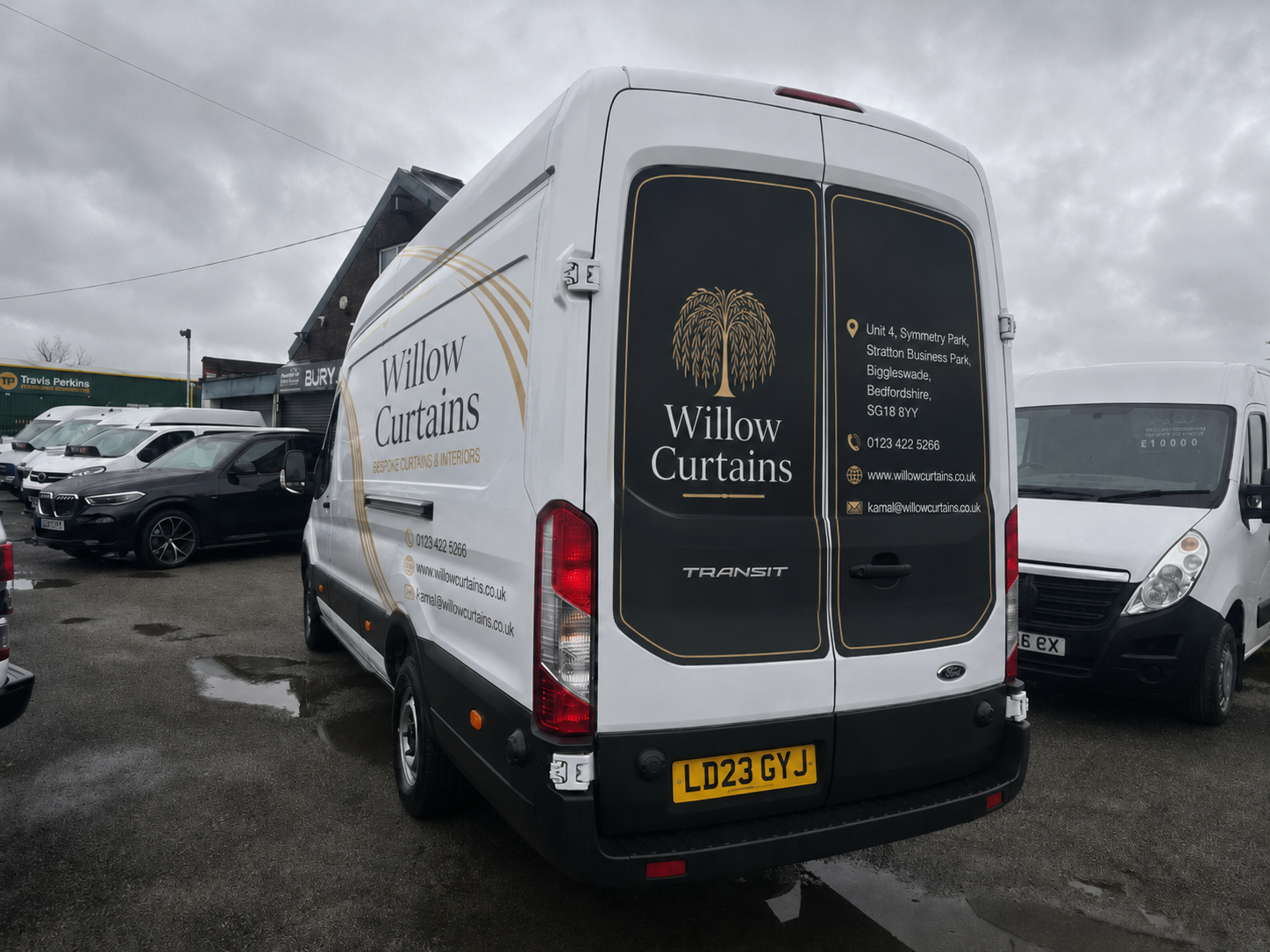 Willow Curtains branded van